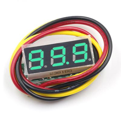 China Green Car 12V 24V DC 0V-100V 0.28 Inch LED Digital Voltage Meter Volt Detector Monitor Tester Panel 0.28 Inch Digital Voltage Multimeter for sale