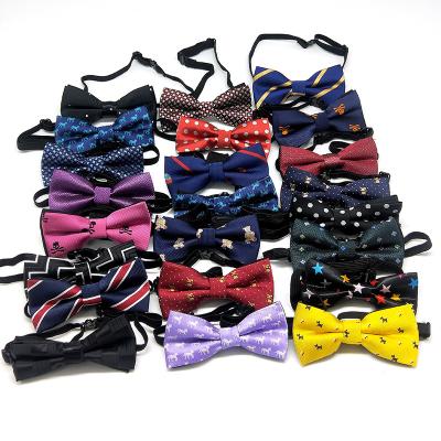 China Activity Colorful Polyester Verified Korean Children's Student Noise Design Bow Ties for sale