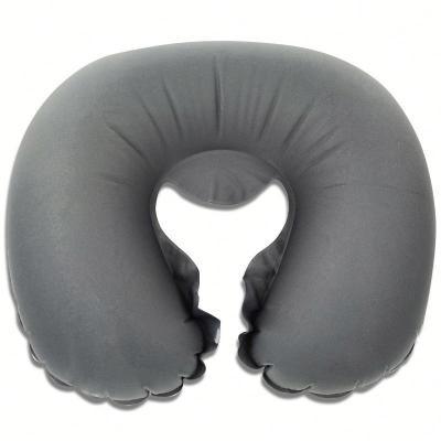 China U Shape Inflatable Foldable Neck Pillow Inflated Travel Pillows Camping Pillow For Sleeping With Bag for sale