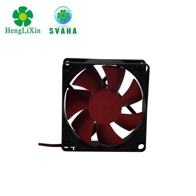 China Henglixin 80*80*25mm Factory DC Fan 12 Volt 80mm Axial Brushless Plastic Exhaust for sale