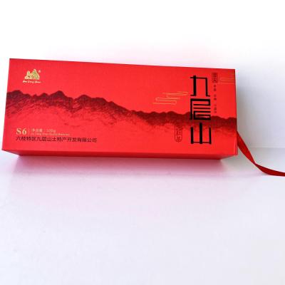 China XGY Handmade Green Magnetic Chinese Tea Packaging Box Custom Logo With Ribbon Gift Boxes for sale