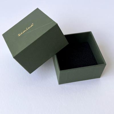 China Customized Logo Brand Aluminum Gold Valentine's Day Flower Soap Box Chocolate Gift Handmade Matte Dark Green Jewelry Boxes With Sponge for sale