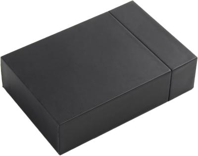 China OEM Handmade Luxury Black Sliding Drawer Wallet Packaging Boxes With Custom Logo for sale