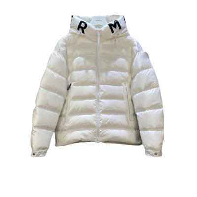 China Winter Moncleres Detachable White Women's Duck Down Thick Puff Jacket New Shiny Bubble Wholesale Breathable Coated Fashionable for sale