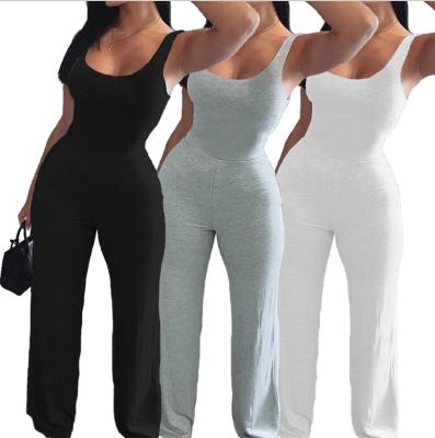 China Wholesale Breathable Hot Selling 2020 Women Loose Jogger Sets Solid Color Casual Tank Top Set Women Pants Two Piece Set for sale