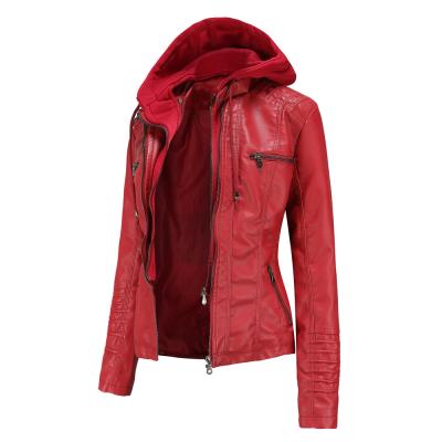 China Wholesale Custom Breathable Long Sleeve Solid Color Zipper PU Leather Cycling Jacket Women Jacket Winter Windproof for sale