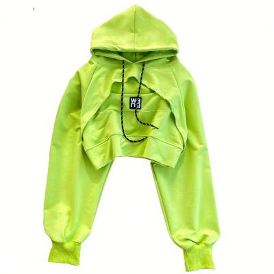 China 2021 Wholesale Hot Selling Casual Women's Top Fashionable Crop Sweatshirt Breathable Hoodies for sale