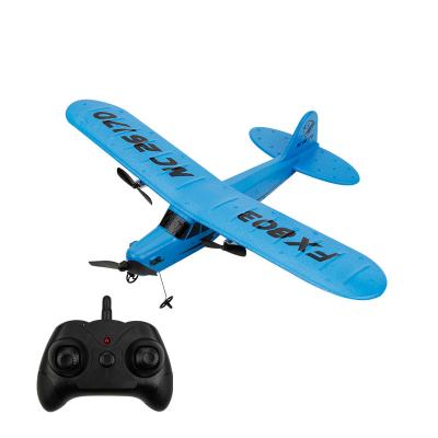 China 2.4G EPP Blue Auto Balance RC Airplane FX803 J3 Flying RC Airplane Remote Control Glider Gifts For Kids for sale