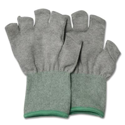 China Durable ESD Hand Half Finger Economy Saving Price Safe Working Antistatic Gloves for sale