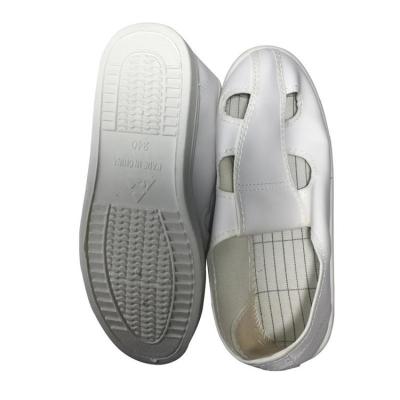 China Cleanroom Use Antistatic Four-holes ESD PVC Antistatic Shoes For Electronic Workshops for sale