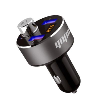 China Dual USB Charger BT Car Charger with FM Transmitter, USB TF Card Mp3 Music Led Voltmeter Call Handsfree Car Kit for sale