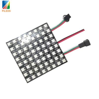 China WS2812B Flexible LED-Matrix-Panels 8x8 Vollfarbe 1000cd/M2 Helligkeit zu verkaufen