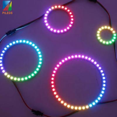 China Adressierbarer Pixel LED-Kreis DC 5V WS2812 5050 RGB Vollfarbe zu verkaufen