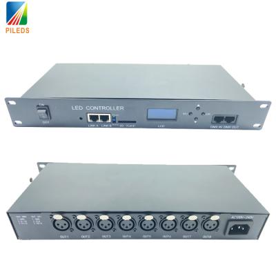 Chine Contrôleur Artnet XLR à 8 ports pour DMX/SPI DJ Stage Light avec 8 unités et compatibilité MADRIXS Dimmers à vendre