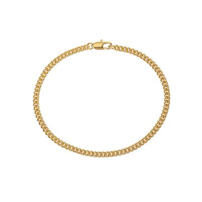 China CLASSIC Fashion Jewelry Chain Bracelet 18K Gold Plated For Men Stainless Steel Charms Custom Luxury Copper Bracelet Jewelry for sale