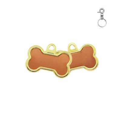 China Sustainable Luxury Gold Dog Tag Customized Design Engraved Pet ID Tags Zinc Alloy Personalized Dog ID for sale