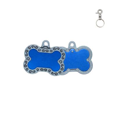 China Custom Viable Dog Tag Personalized Engrave Bone Shaped Plain Paw Dog Name Tag Plate Die Cast Stamper Pet Tag for sale