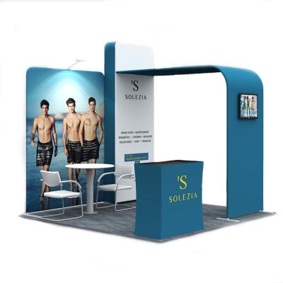 China Portable 10x10ft Promotion 10x10ft Advertising Exbihition Booth 3 X3m Pillowcase Backdrop Aluminum Stand Pillowcase Aluminum Stand Pillow Case Portable Exhibition Booth 3 X3m Tension Fabric Exhibition Booth Trade Show Booth for sale