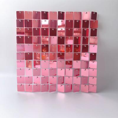 China Portable UV Resistant Color PVC Material Party UV Resistant Shimmer Spangle Decorative Wall Panel Customized for sale