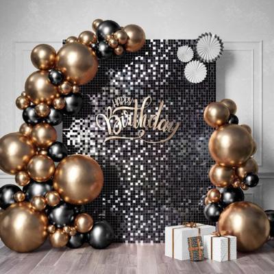 China UV Resistant Party Backdrop Outdoor Decoration Fashion Shimmer Wall Silver Sequin Panel For Events Party for sale