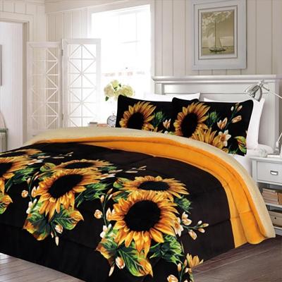 China Designer Brand Custom Luxury King Bed Oversize Comforter Winter Sherpa Borrego Super Soft Blanket Sets for sale