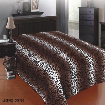 China Soft Design Tiger Leopard Cow Print Throw Custom Flannel Fleece Blanket Royal Spain Blankets for sale