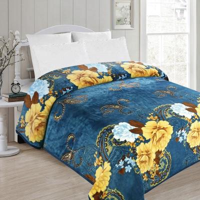 China Flannel Factory Price Blanket Throw Blankets For Winter Beds Luxury Flannel Weighted Blanket 400gsm for sale