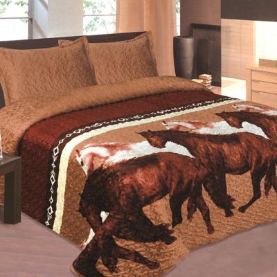 China HOUSE Super Soft SMILE Brand African Custom Print Horse Queen Bed Spread 3 Piece Micro Fiber Flat Sheet Sheets for sale