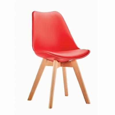 China Simple And Comfortable Molded Color Plastic Cushion Tianjin Chair High Quality Modern Fabric Dining Chair Cheap Sale for sale