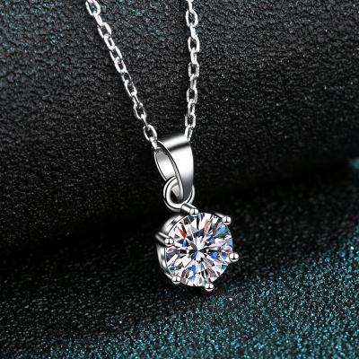 China Fine Jewelry S925 Sterling Silver 5mm 6.5mm 8mm 9mm 11mm CLASSIC Zircon Necklace For Women Wedding Necklace for sale