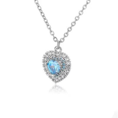 China 2022 Best Selling Fashion Heart Necklace Pendant Necklace Jewelry For Wedding for sale