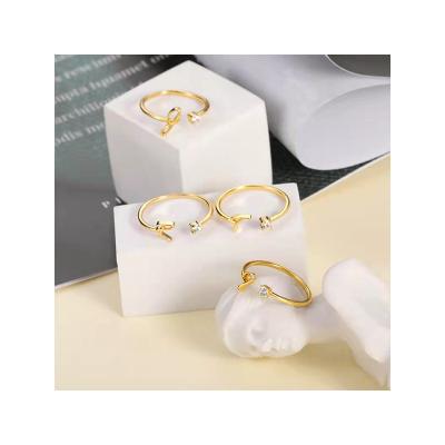 China Fashion Factory Direct Supply Women's Rings Stainless Steel Adjustable Ring Custom Made for sale