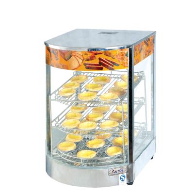 China Hotel Commercial Countertop Stainless Steel Electric Snack Bread Pizza Food Warmer Display Showcase DH1P for sale