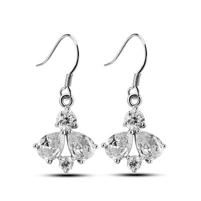 China FASHION Spot Wholesale Fashion Jewelry 925 Women Butterfly Orchid Zircon Earrings High Quality Jewelry Birthday Gift Party Gift for sale