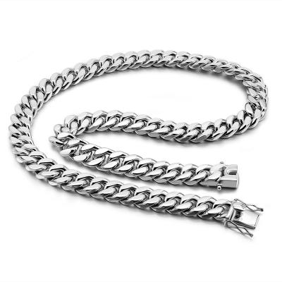 China Wholesale Women's Cuban Chain Men's Jewelry 925 Cuban Chain 12mm Miami Stain Fashion Miami Hip Hop Necklace 14k 18k 24k Party Birthday Gift for sale