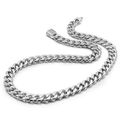 China Wholesale Classic 10mm Miami Cuban Chain Necklace 14k 18k 24k Hip Hop Heavy Jewelry 925 Hiphop Stain Fashion Exquisite Gift for sale