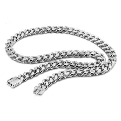 China Wholesale Hiphop Stain Fashion Jewelry Water Wave Chains 925 Mens Womens Boutique Miami Necklace Hip Hop Cuban Party Gift 10mm Chains for sale