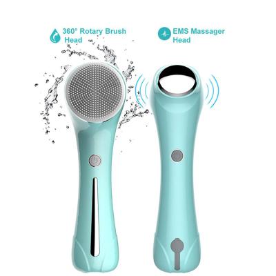 China Custom Logo Facial Cleansing Brush Massager Device Waterproof Acne Treatment With Silicone Brush for sale