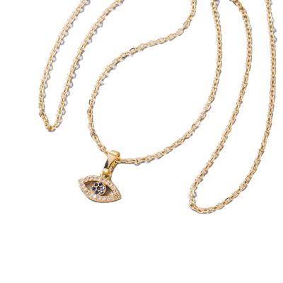 China Other Temperament Gold Eyes Zircon Clavicle Chain Necklace Pendant Female for sale