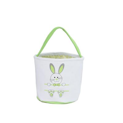 China Luxury Personalized Sale Easter Egg Basket Gift Bags Rabbit Canvas Basket Bag Festival Decoration Easter Products Best Mini Decoration for sale