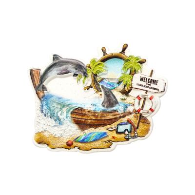 China High Quality Eco - Friendly Beach Animals Travel Custom Logo 3d Fridge Magnet for sale