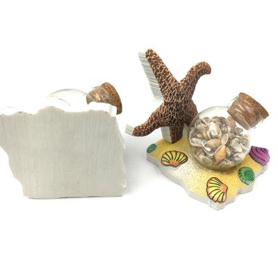 China Custom Personalized Europe Parasol Souvenir Gifts Starfish With Sand Bottle for sale