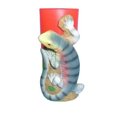 China Custom Fancy Printing Shot Glass Modern Wholesale Animal Print Gecko Color for sale