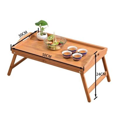 China Sustainable Foldable Bamboo Food Storage Tray for sale