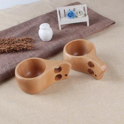 China Sustainable Wholesale Finland Kuksa Wooden Drink Mug For Coffee for sale