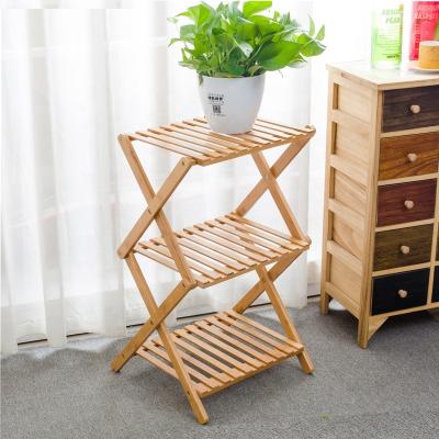 China Plant Modern Indoor Bamboo Flower Stand for sale