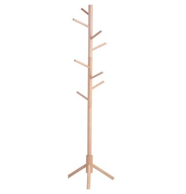 China Modern High Grade Wooden Tree Stand Coat Rack With 8 Hooks for sale