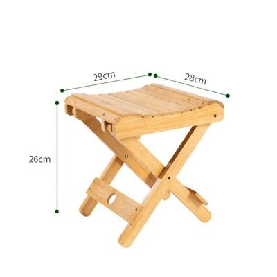 China Foldable Indoor Small Stool Chair Bamboo Seat for sale