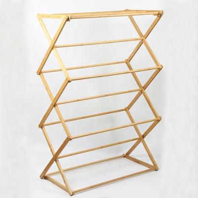 China Modern Foldable Towel Clothes Drying Bamboo Laundry Rack for sale