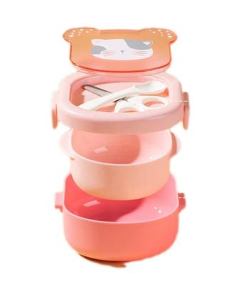 China BPA Free Wholesale Bpa Free Children's Complementary Food Bowl For Going Out Baby Packing Antiscalding Bowl Spoon Feeding Tableware Set for sale